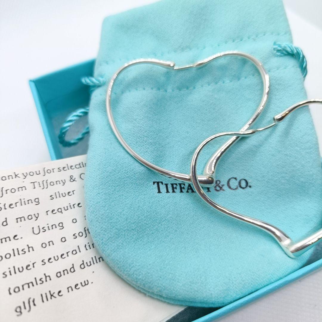 まりもり様　極美品✨️ティファニー　保存箱付き　オープンハート　フープ　ピアス
