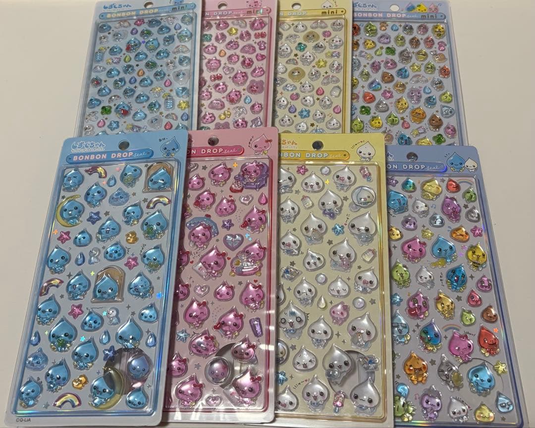 ボンボンドロップシール　しずくちゃん　８枚　セット