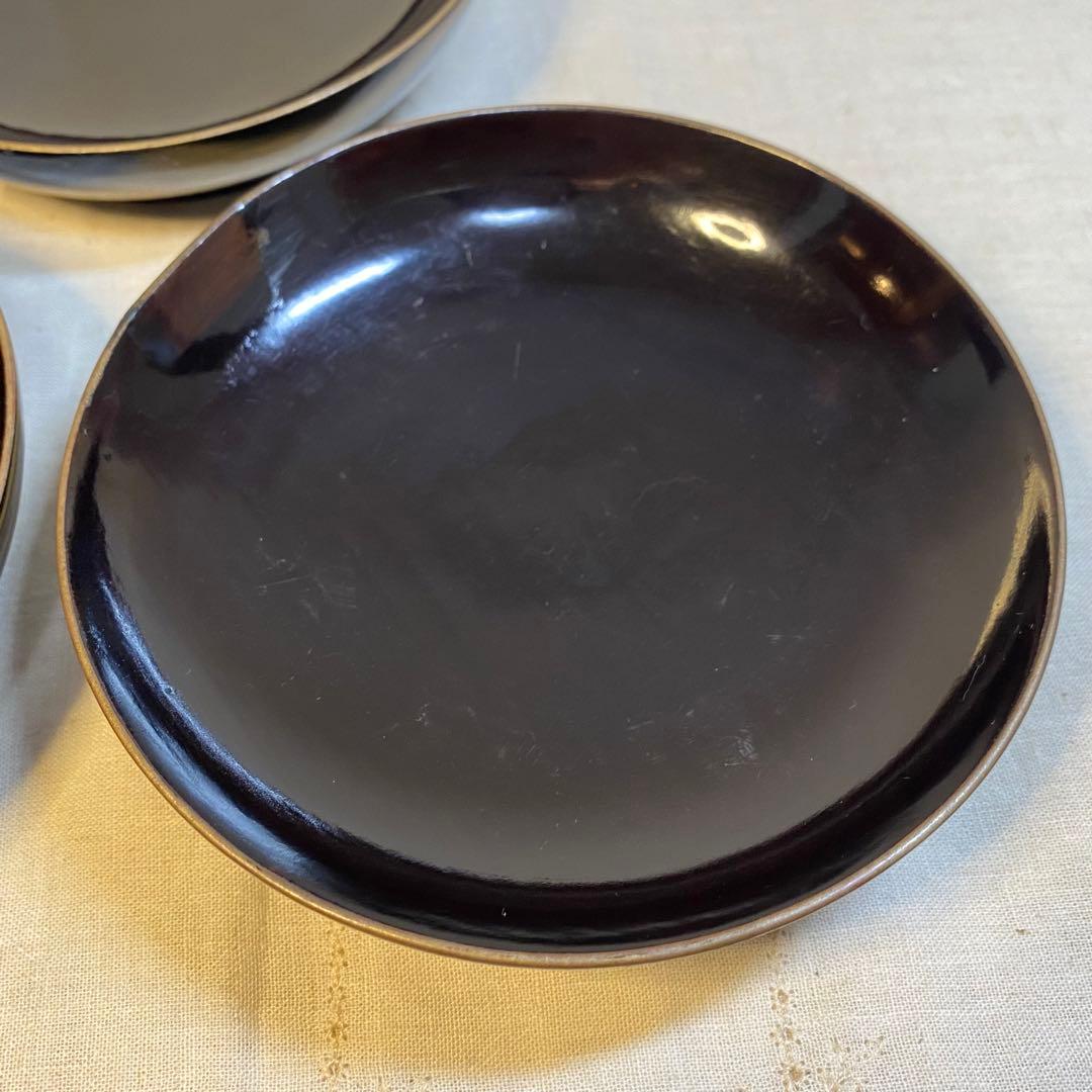 輪島塗　吸物椀　菓子椀　煮物椀　お椀　漆器　金蒔絵　松の図　木製　3客　セット⑧