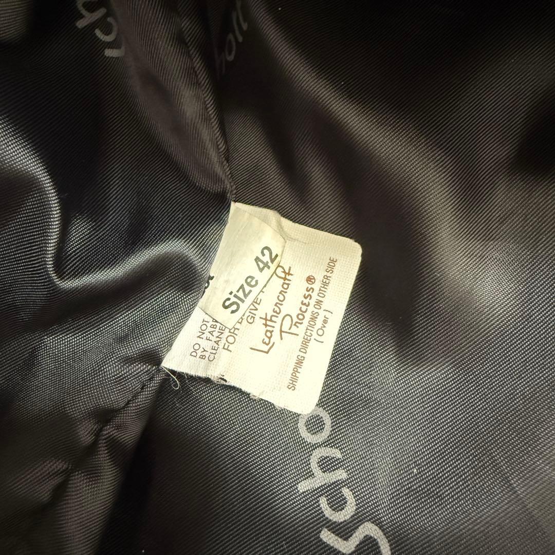 米国製42⭐️SCHOTT ショット シングル ライダース ボアライナー 2XL