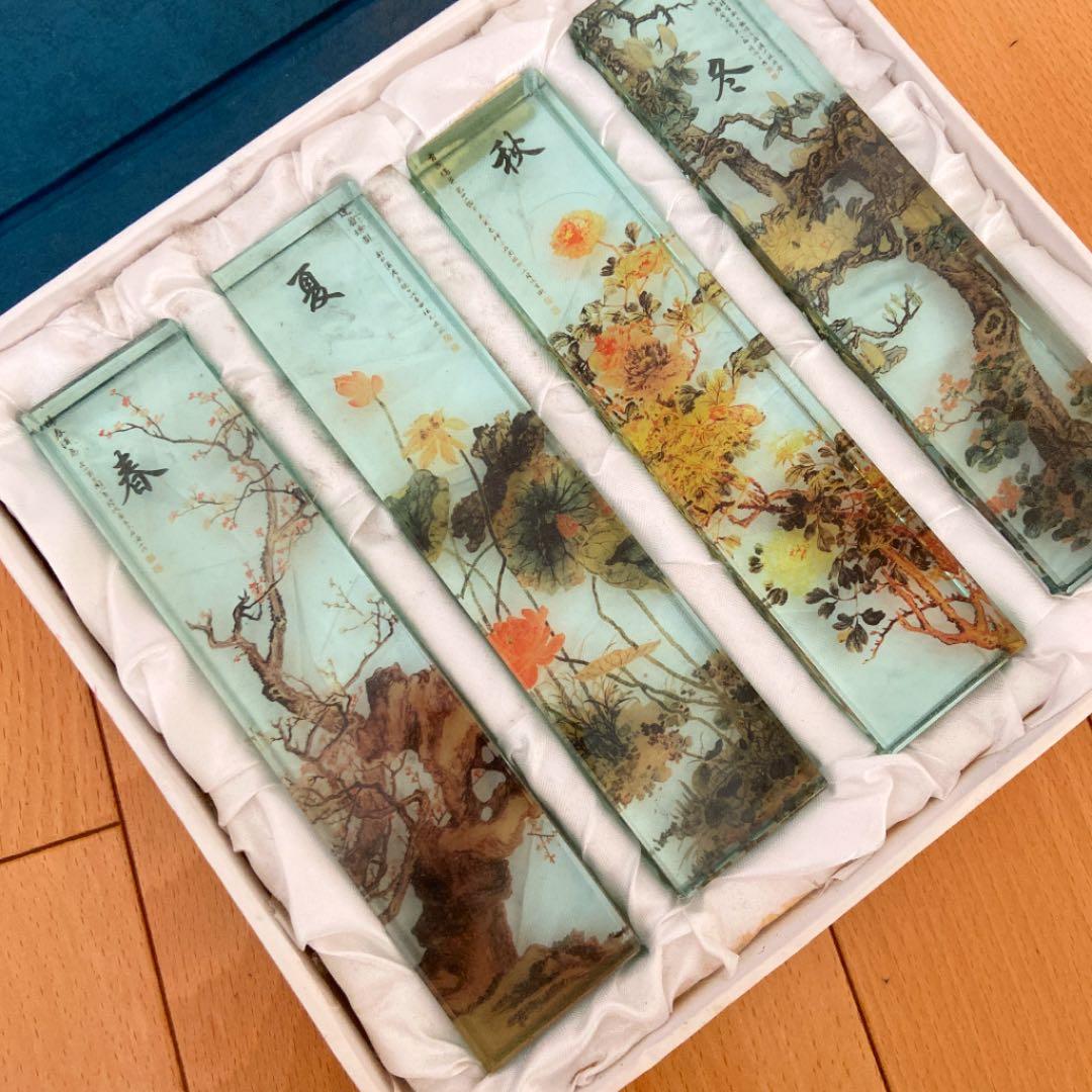 高級✨　高級礼品水晶　春夏秋冬　4本