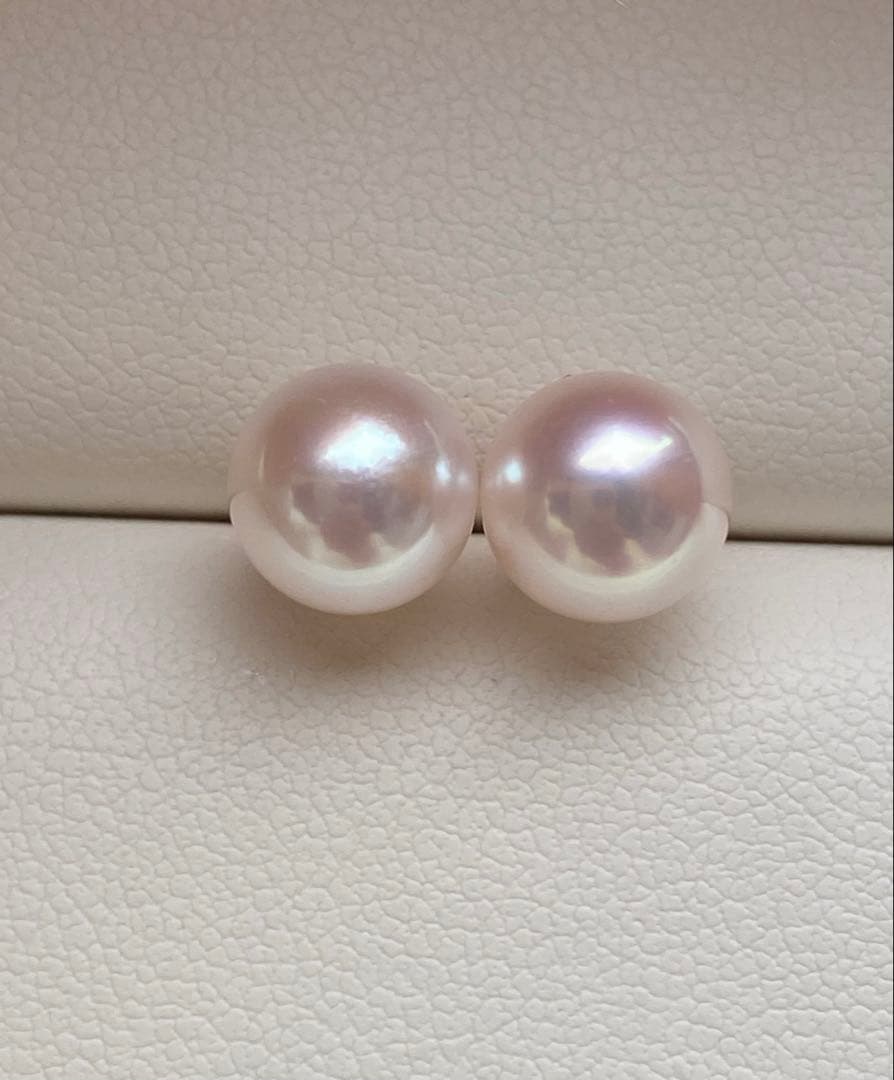 1929 美品❣️天女級のテリ❣️K18❣️あこや真珠7.5-8mm ピアス