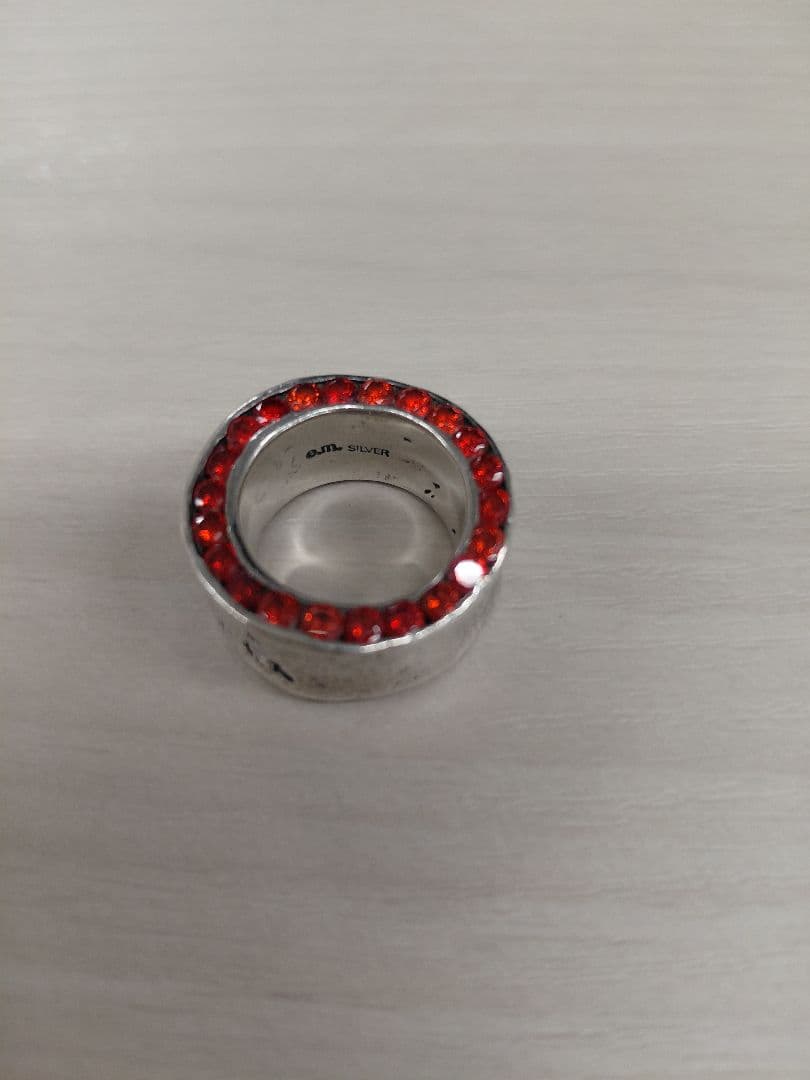 e.m. ジルコニア埋め込みシルバーリング