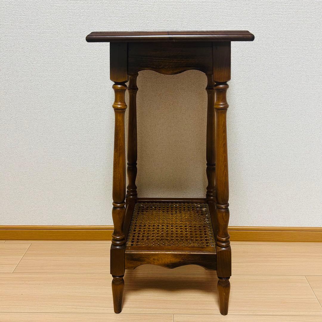 オールドカリモク アンティーク コロニアル 花台 電話台 飾り台 サイドテーブル