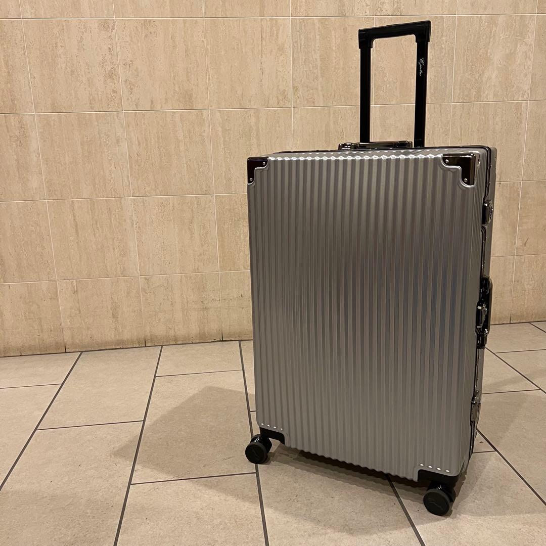 シルバー リブデザイン キャリーケース Lサイズ 95L