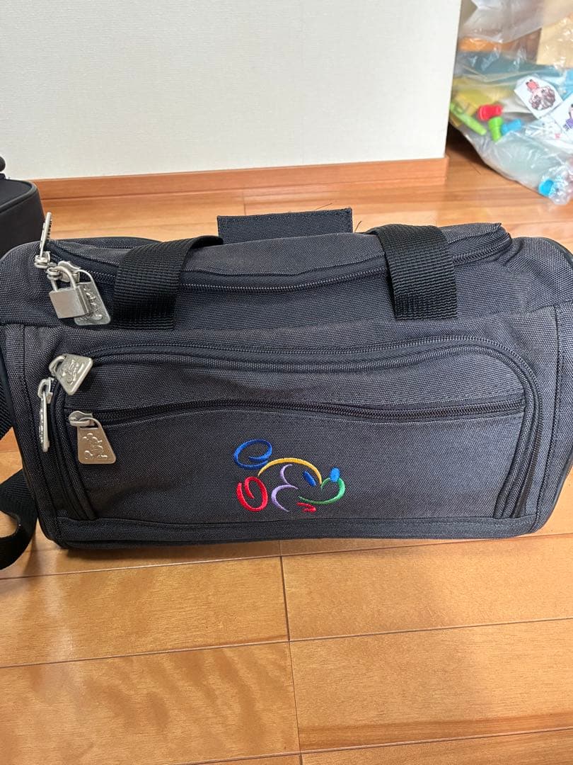 【希少】ディズニーキャリーケース　布製　スーツケースとショルダーバッグのセット