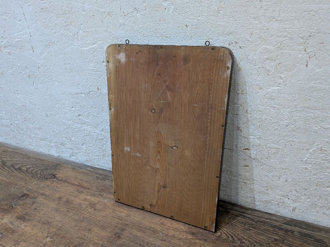 1125 ②アンティーク　大正浪漫　ウォールミラー　壁掛け式　鏡　姿見　レトロ