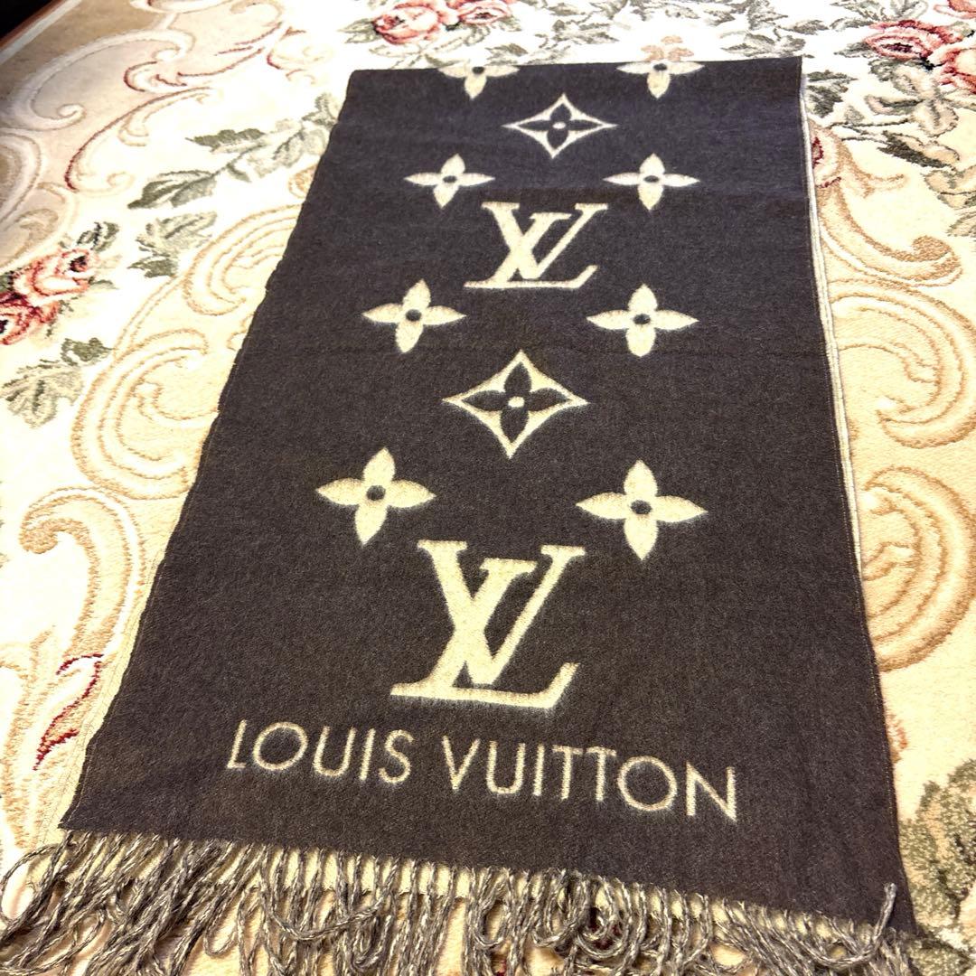 ルイヴィトン　エシャルプ　レイキャビック　大判マフラー　カシミア100%