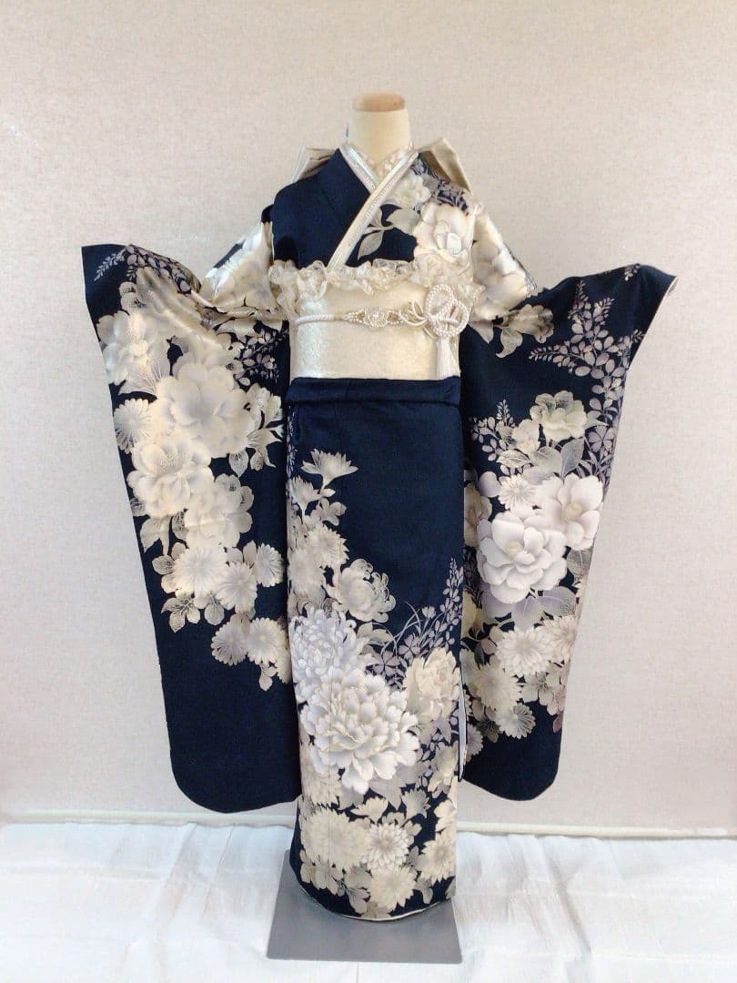 るなのあ　紺色　振袖フルセット