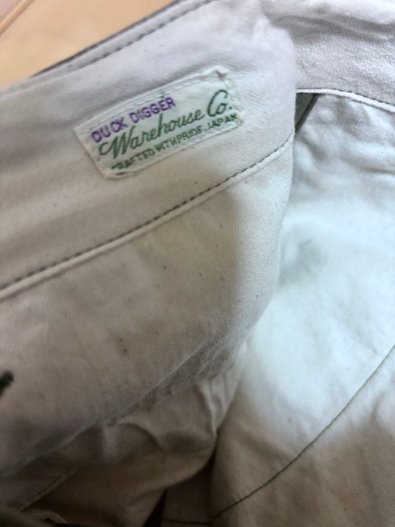 WAREHOUSE duck digger 1082 チノ W33 グリーン