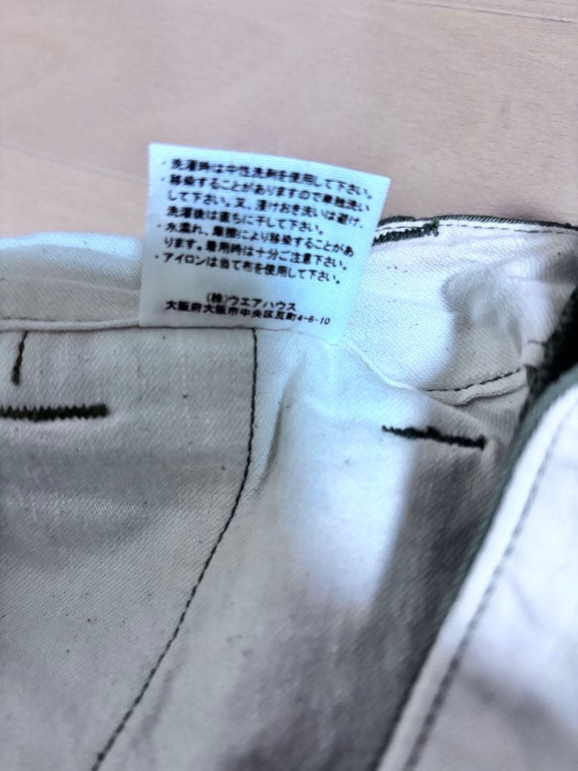 WAREHOUSE duck digger 1082 チノ W33 グリーン