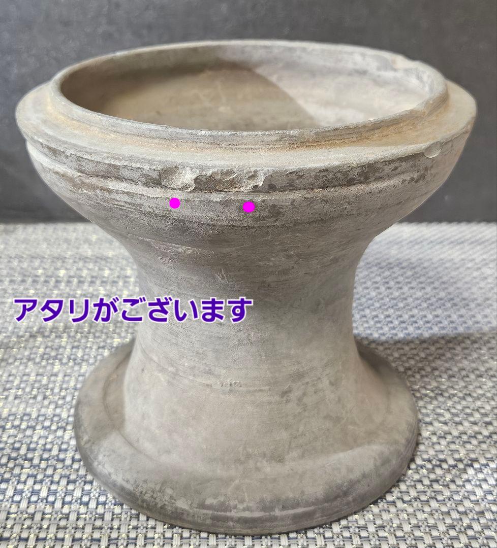 朝鮮半島古陶磁器　新羅土器　三角透かし造幾何学文様蓋付　香炉　祭器　古代陶磁器