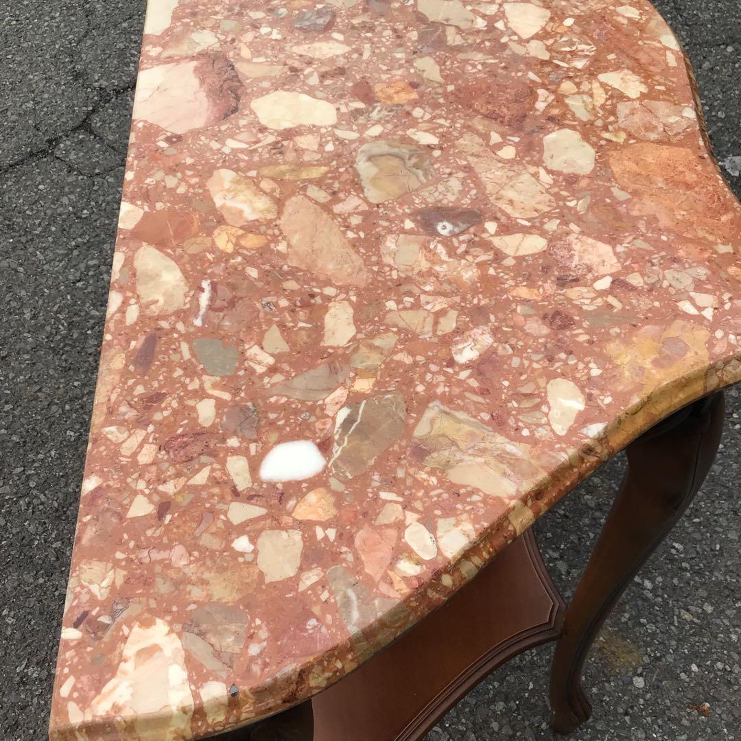 大理石天板の西洋家具テーブル　コンソール テーブル 花台 アンティーク