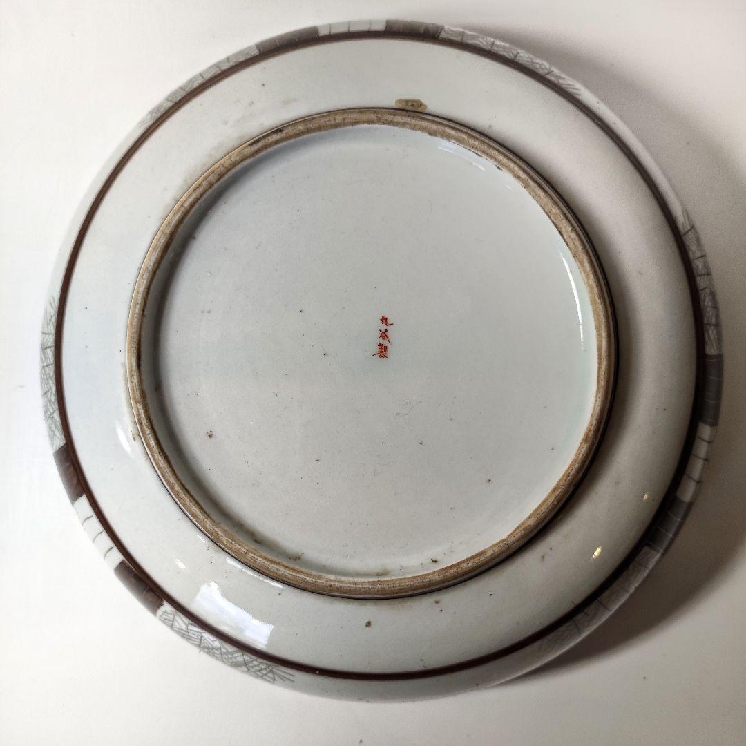 九谷焼　細密武者絵図大三ツ鉢　明治時代