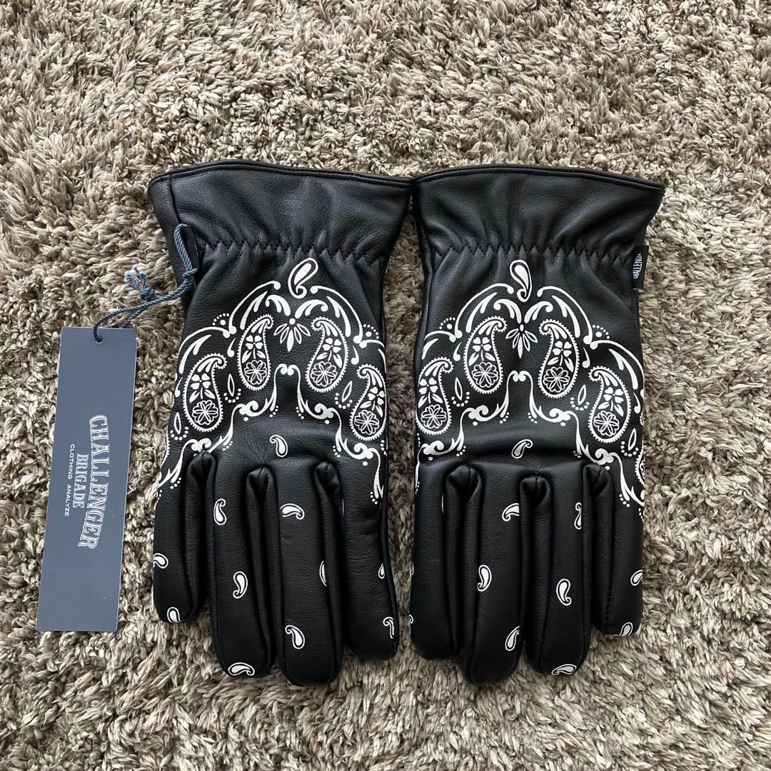 土日限値下　CHALLENGER BANDANA LEATHER GLOVE Ｍ