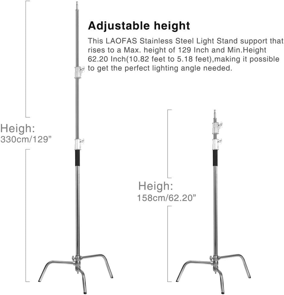 【中古】LAOFAS Cスタンド ステンレス製ライトスタンド Amaran