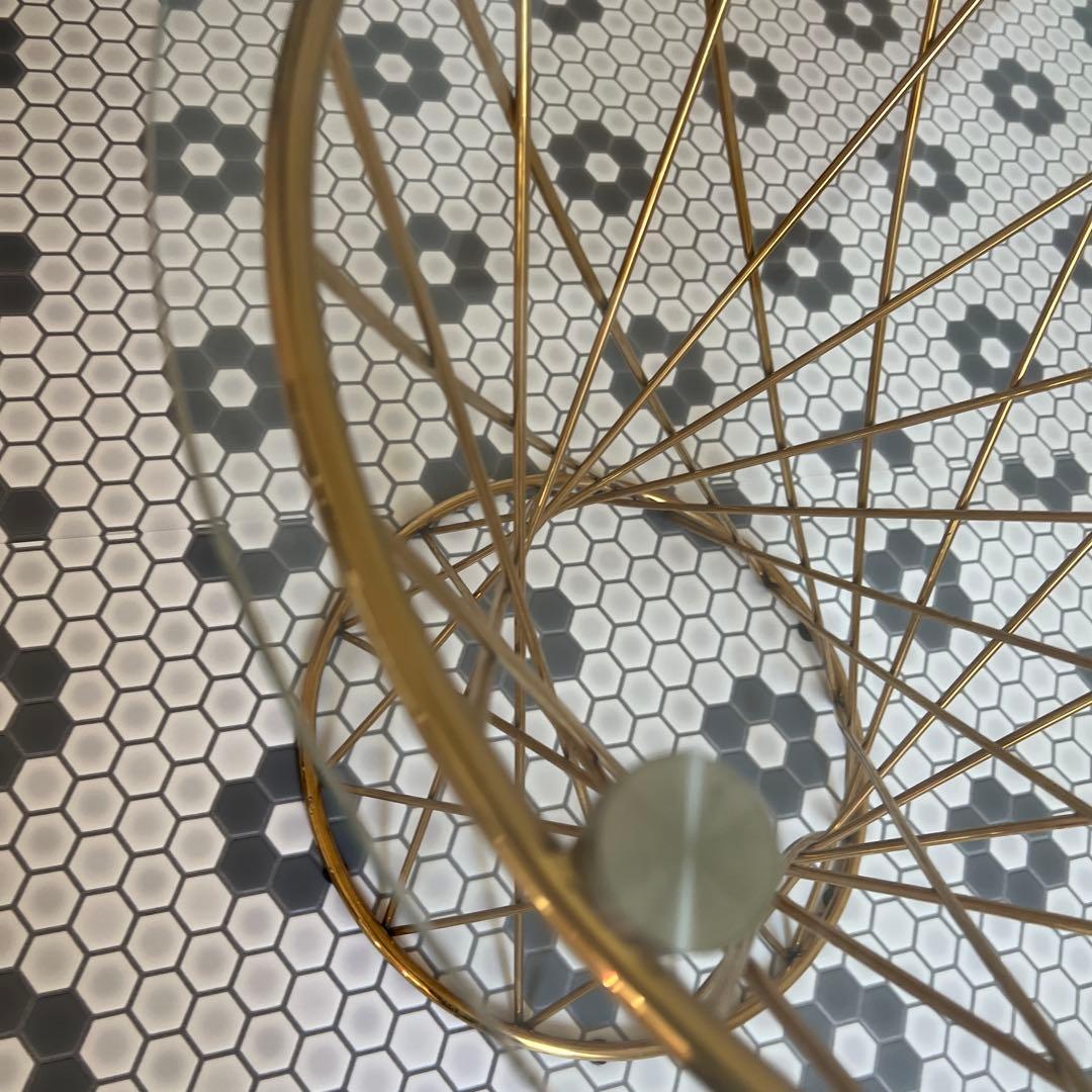 Francfranc マーリア サイドテーブル （クリア×ゴールド）