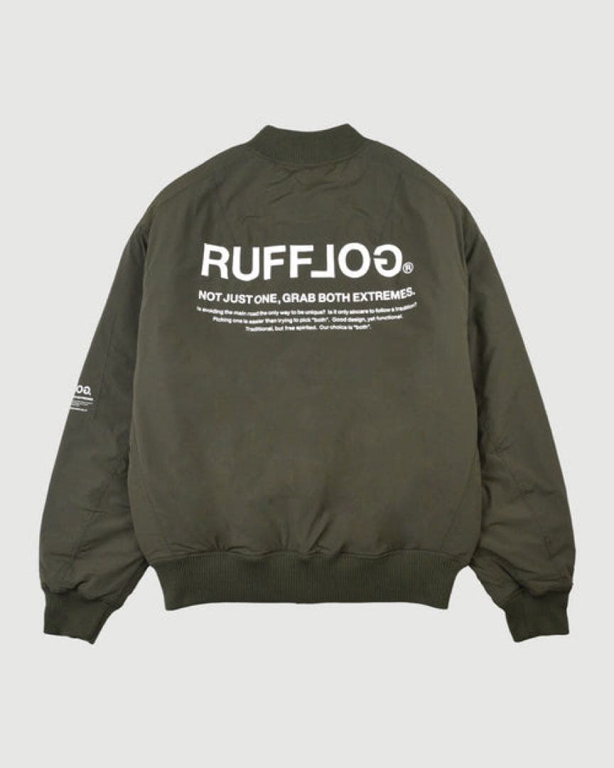 ラフログ　ラフロッグ　軽量パファースタジアムジャケット　S カーキ