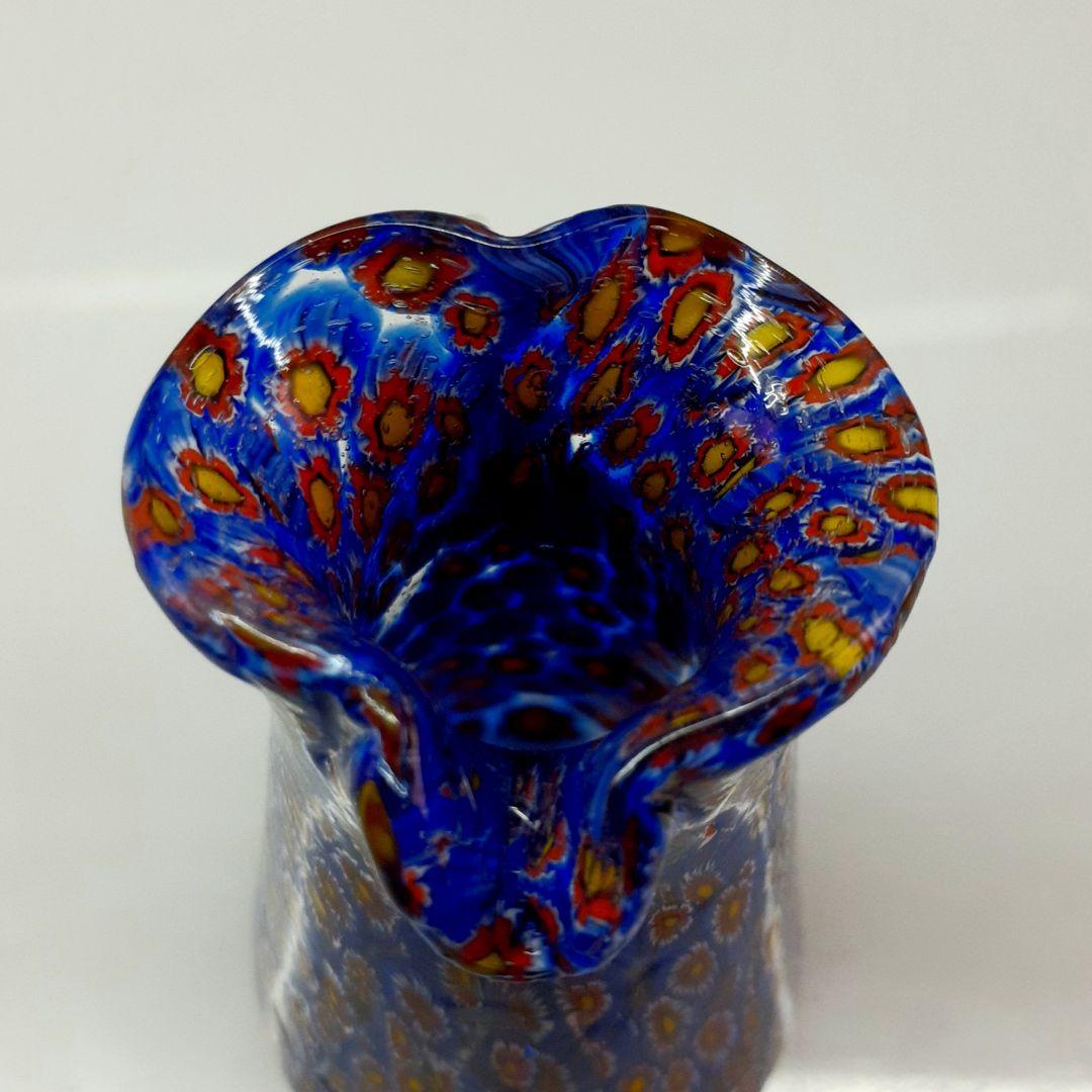 MURANO ムラノ 金彩 ブルー ミルフィオリ ミルクピッチャー