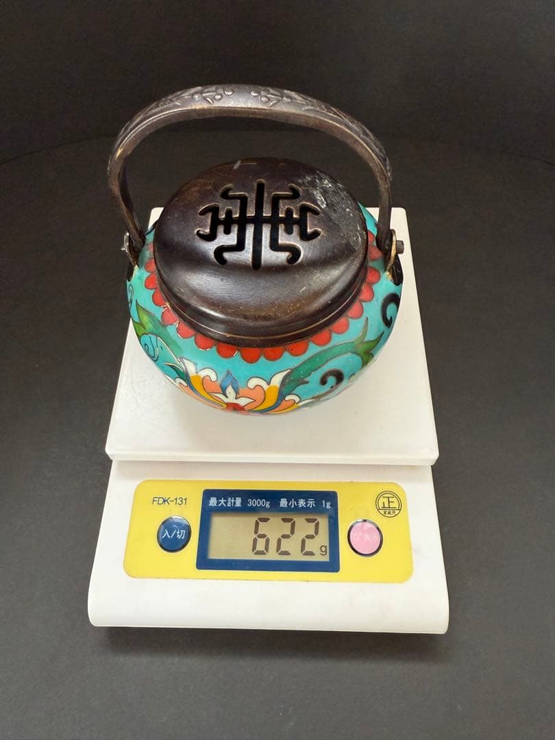 中国美術　七宝香炉　送料込み