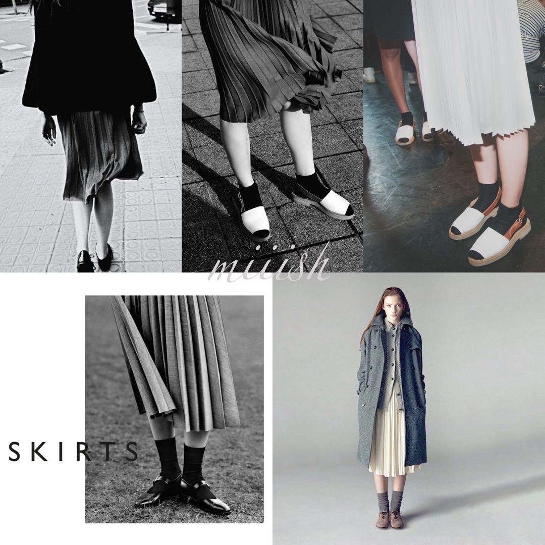 極美 マーガレットハウエル×フォックスブラザーズ アコーディオンプリーツスカート