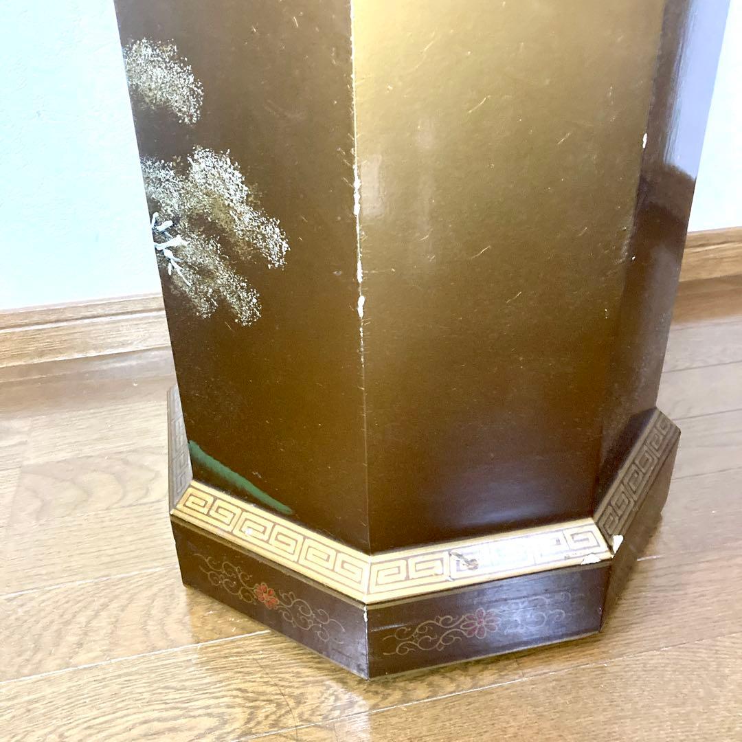 中国家具 八角型 8杯 引き出し 箪笥 チェスト 花台 高卓 飾り台