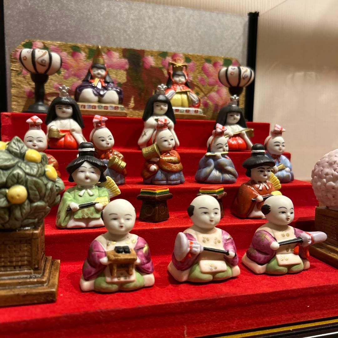 貴重❗️瀬戸焼　川本正義作　陶製　雛人形　ケース付き‼️