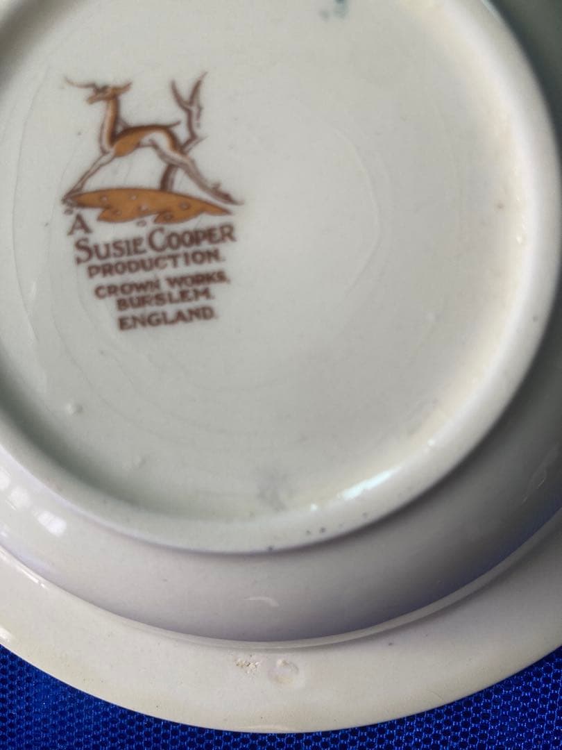 Susie Cooper スージークーパー　パトリシアローズ　グリーン　スープ皿