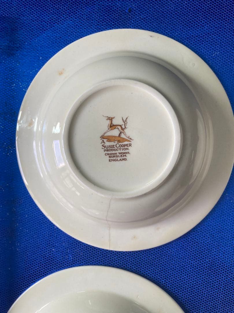 Susie Cooper スージークーパー　パトリシアローズ　グリーン　スープ皿