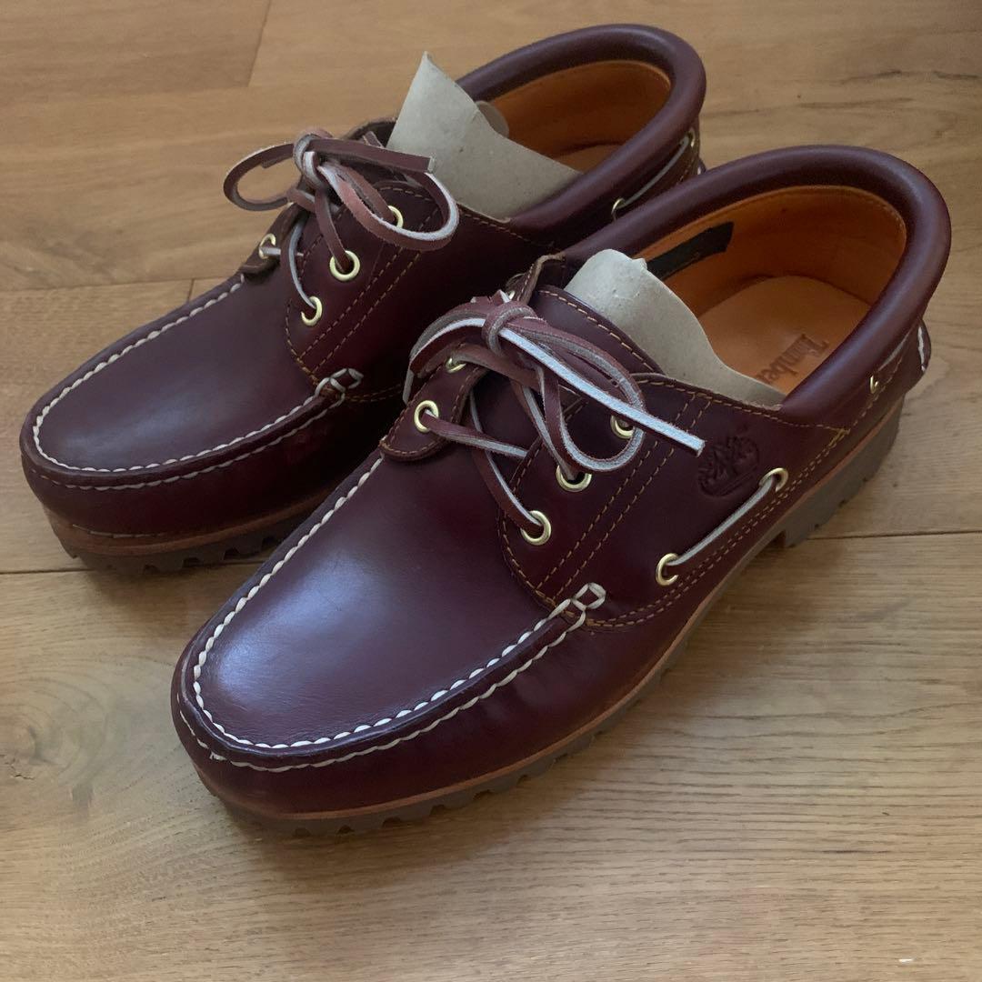 靴 26.0cm Timberland 3eye BURGUNDY
