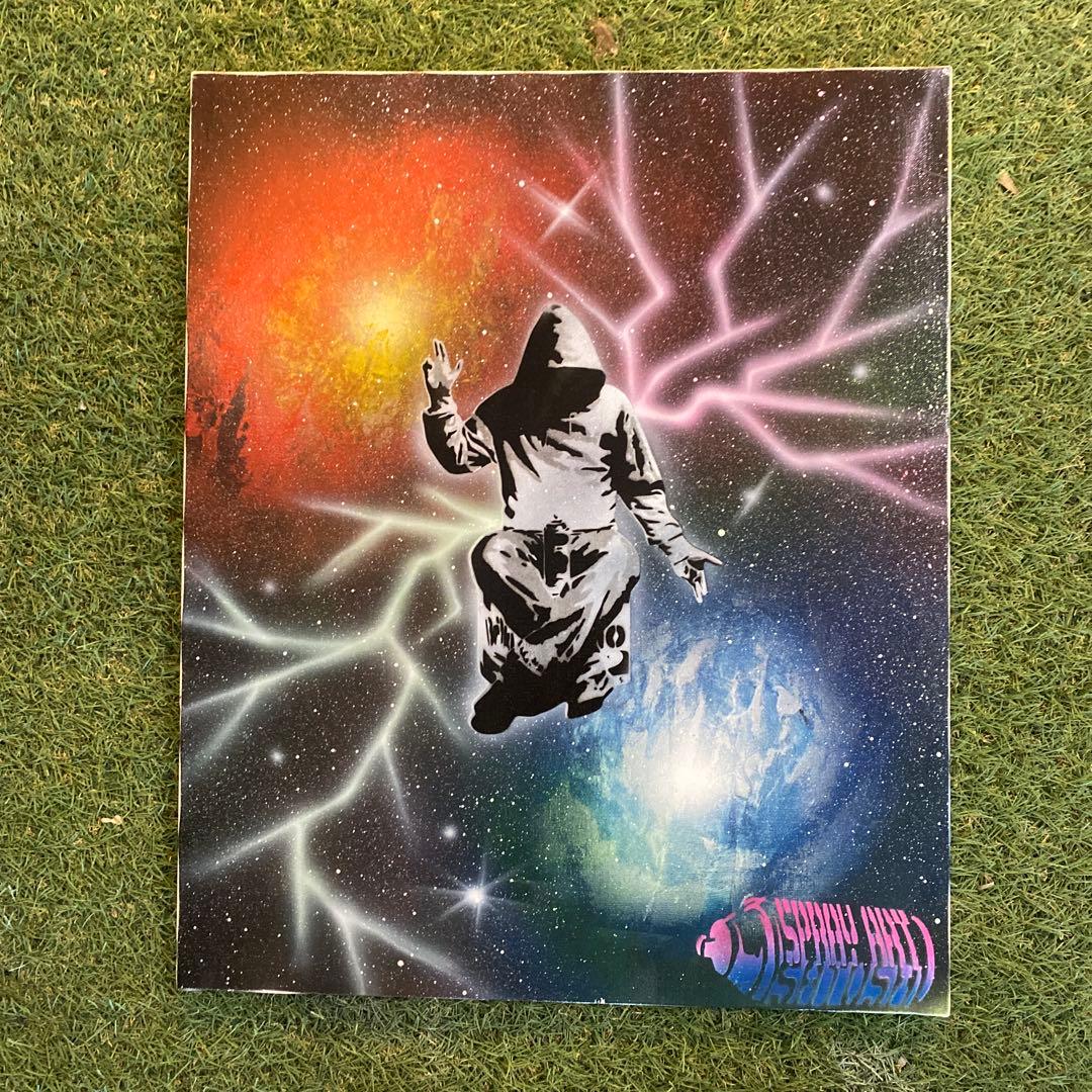 宇宙テーマの幻想的アート作品スプレーアート F12