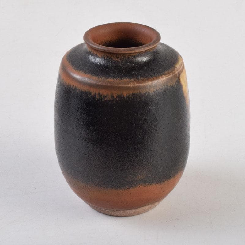 茶道具　瀬戸焼　古瀬戸　肩衝茶入　仕覆付　裏千家十四代淡々斎極め箱　M　8765