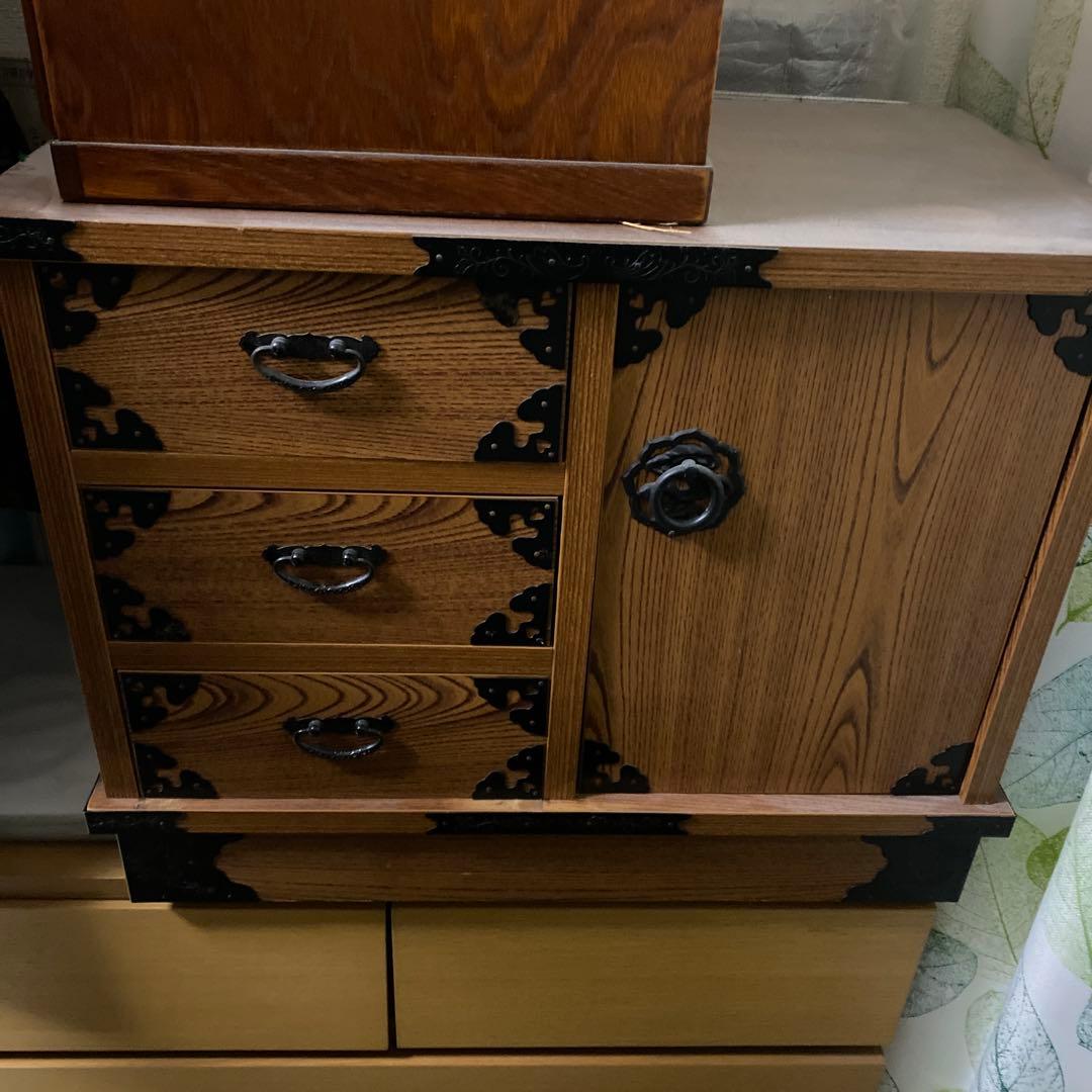 木製タンス 3引き出し 1扉付き