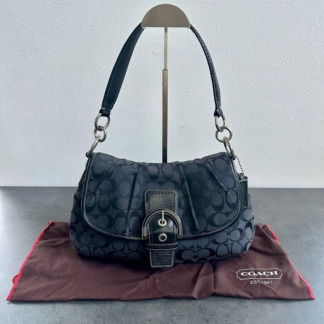 バッグ COACH Soho Signature Flap Shoulder Bag