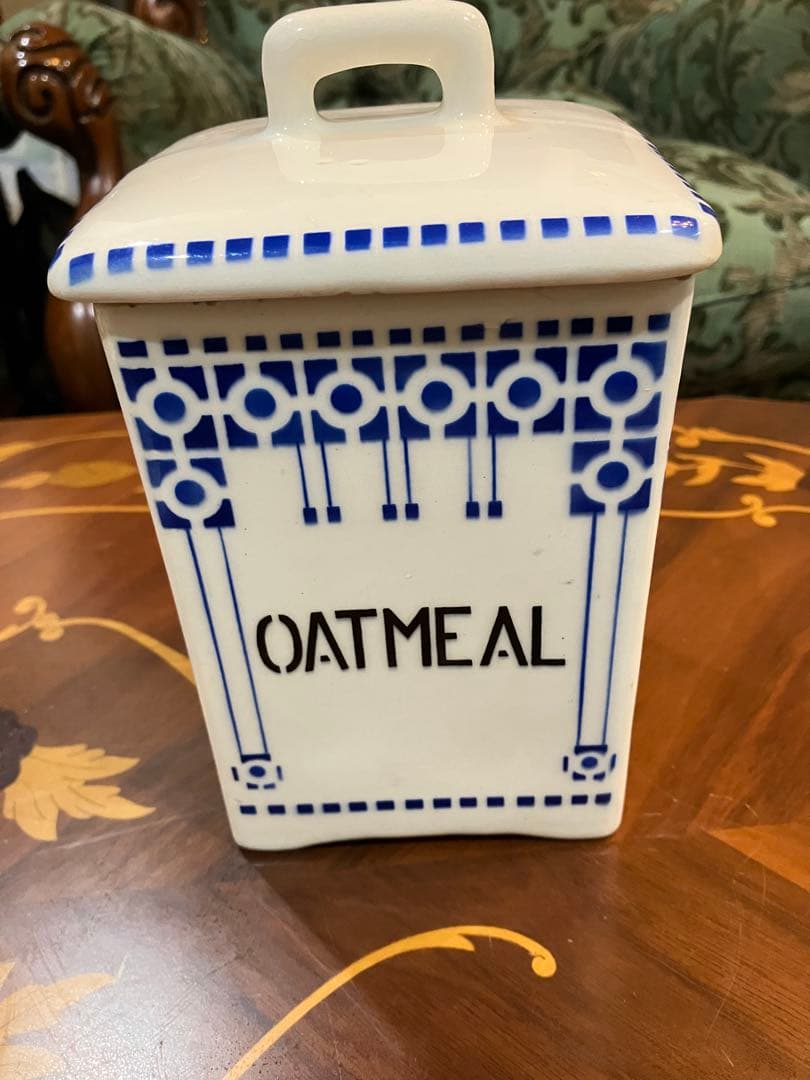 青と白の陶器製調味料入れ 7点セット チェコスロバキア製