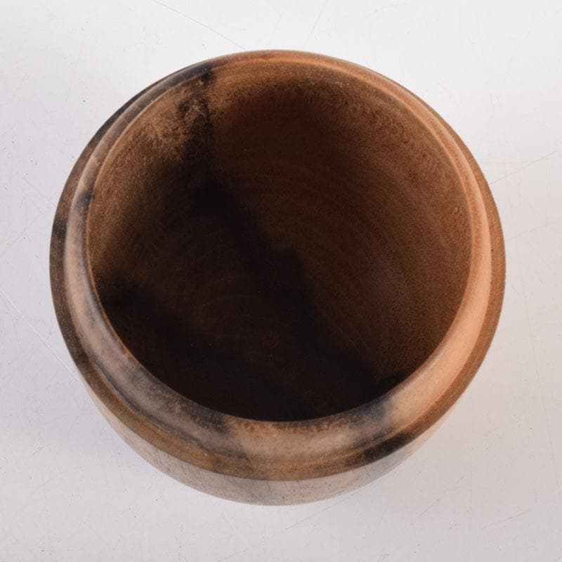 茶道具　天然木　黒柿製　きれいな木目の棗　時代箱　V　8356