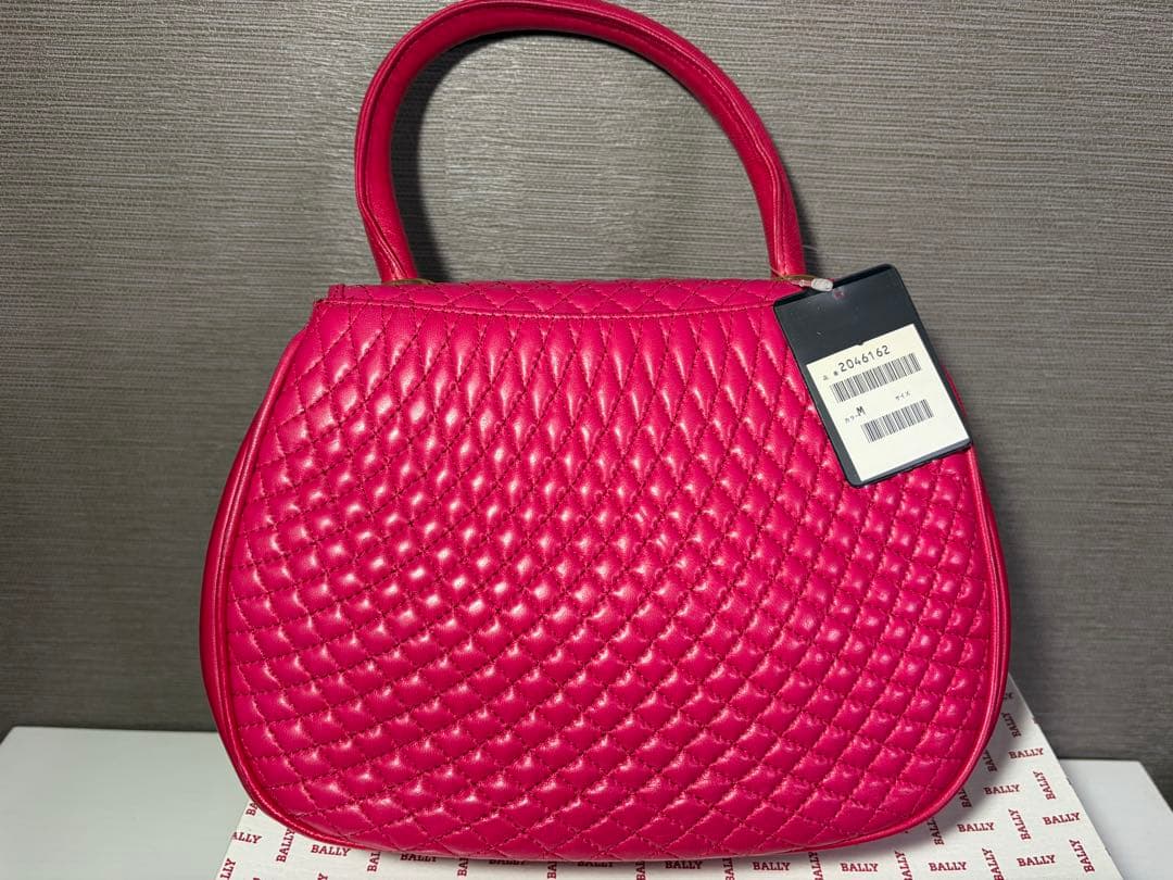 BALLY バリー ハンドバッグ キルティング レザー ピンク マゼンダ