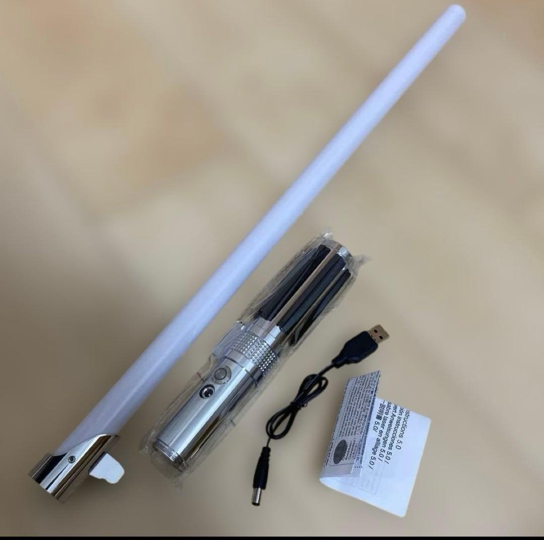 新品★ メタルライトセーバー 音 光 振動 USB充電 アナキン スターウォーズ