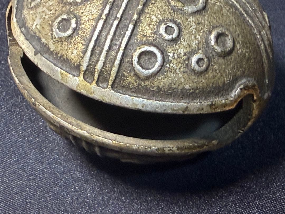 李朝 古民具 大型 鳥鈴 白銅 朝鮮別銭文様 希少 骨董 古銭 民藝 時代物