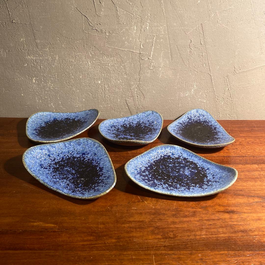 中尾哲彰 銀河釉 小鉢 おにぎり型 骨董品 在銘皿 稀少 有田焼