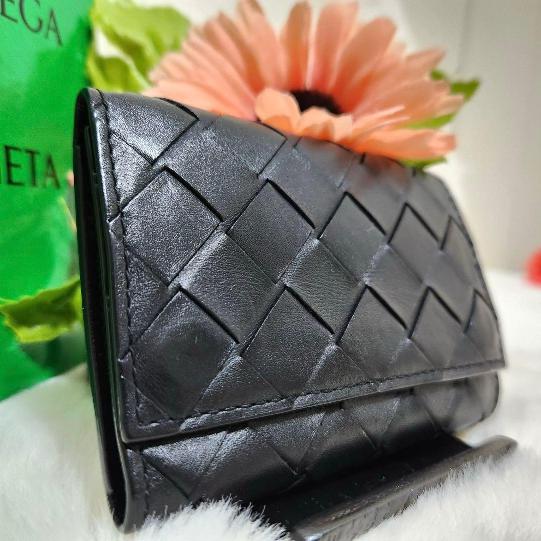 ✨極美品　付属品あり✨ボッテガ　キーケース　6連　イントレチャート　ブラック