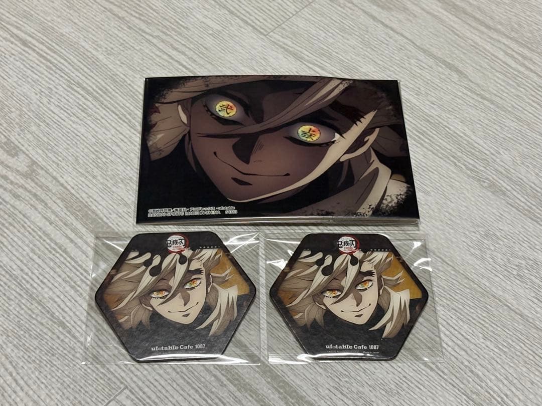 鬼滅の刃　童磨　コースター　キャンバス風ボード