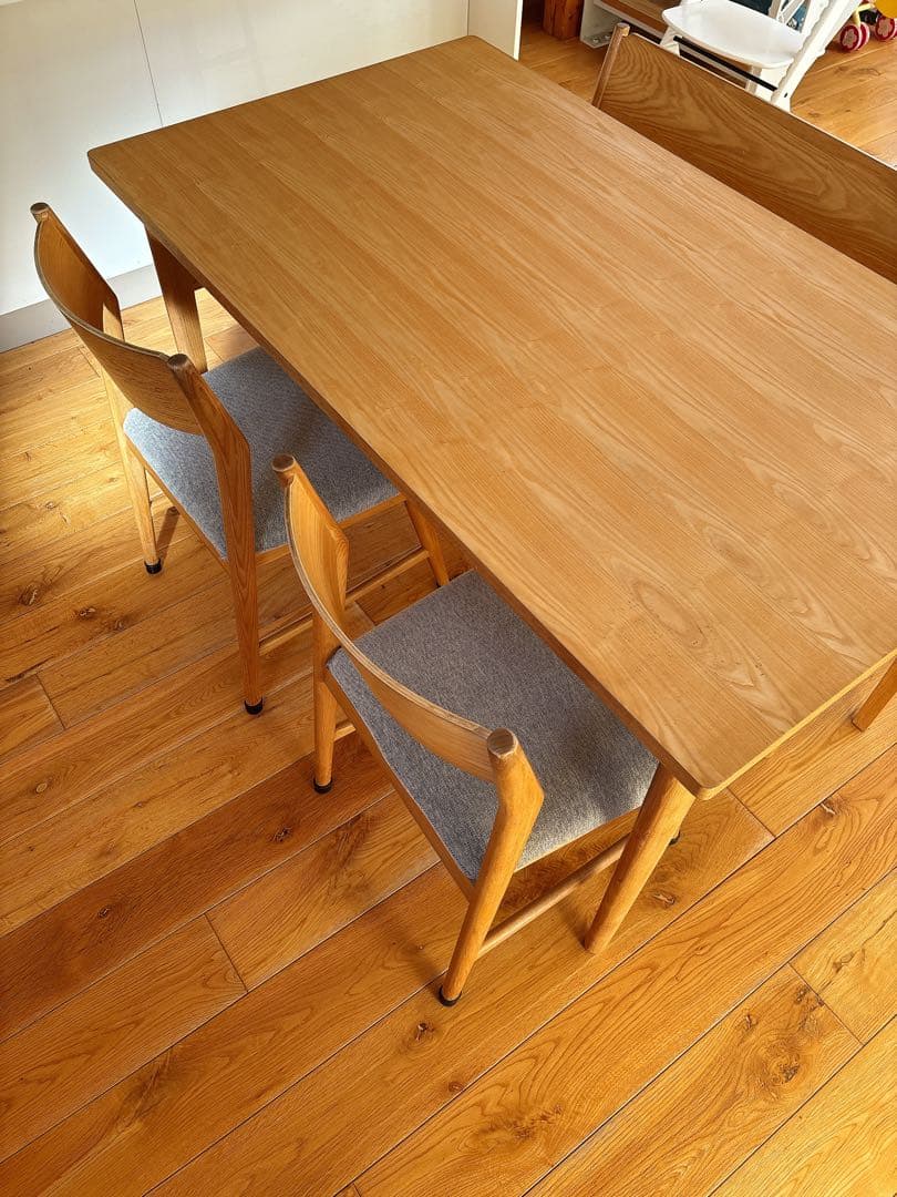 unico SIGNE ダイニングテーブルセット　 スクスクチェア2脚付き