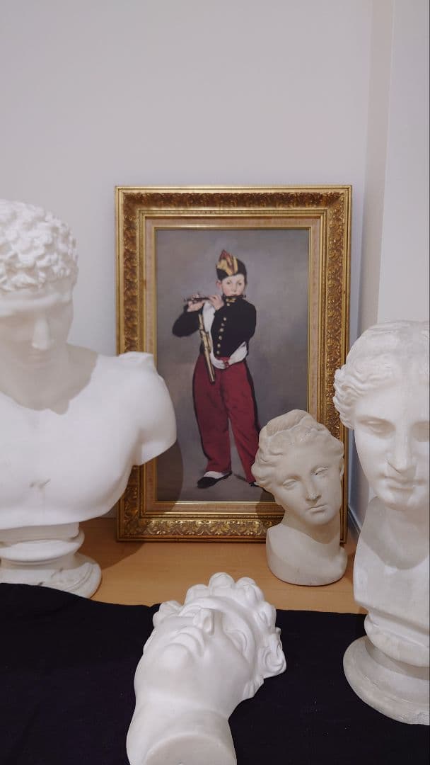 【中古品】石膏像　ヘルメス　胸像　中古品　デッサン用　スタジオ　オブジェ