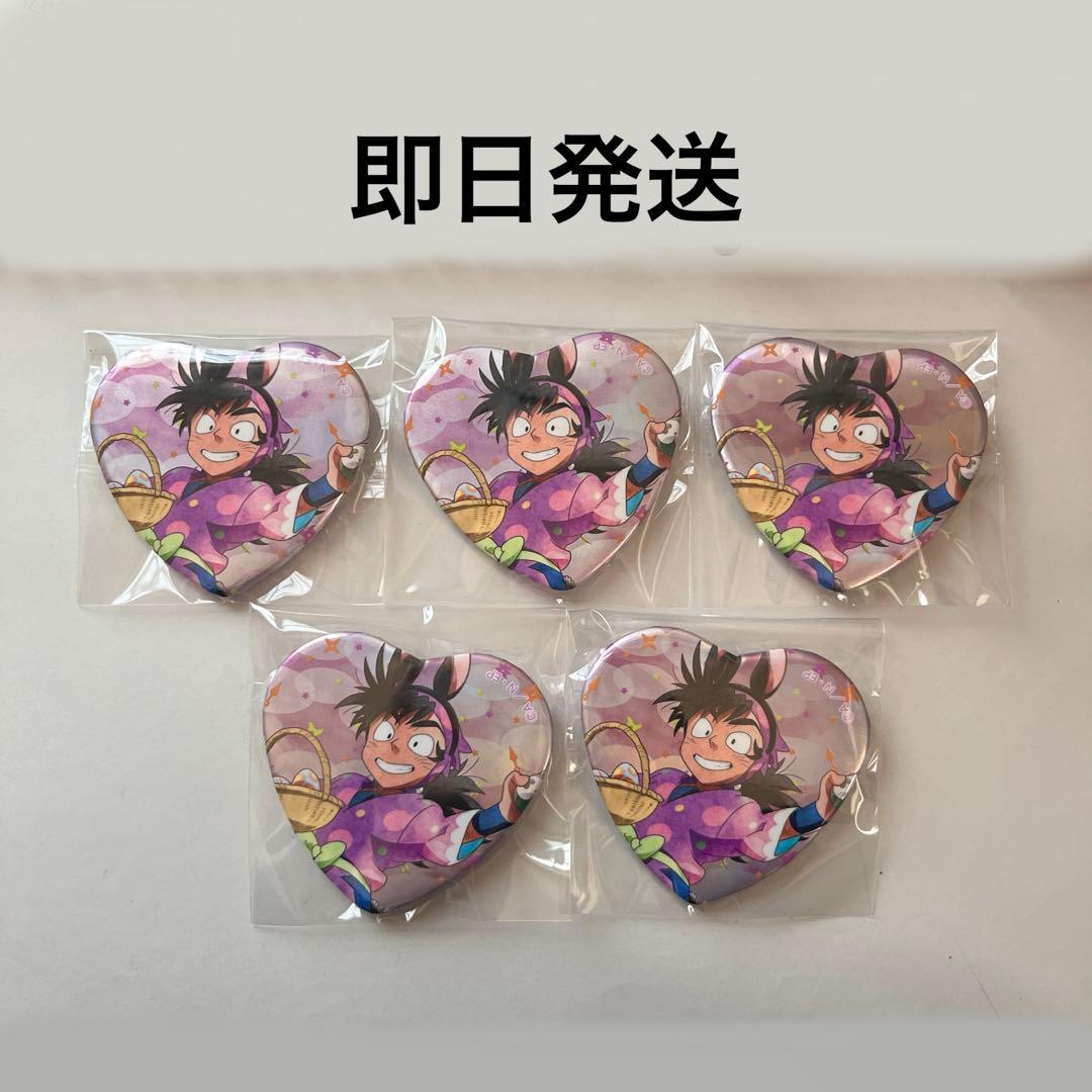 忍たま乱太郎 浜守一郎 たまご探し ハート 缶バッジ