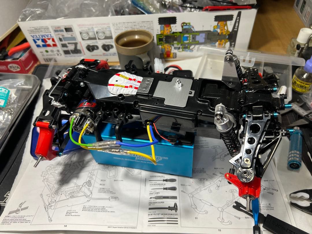 タミヤ スーパーホットショット カスタム プロポ受信機無し メカ付き