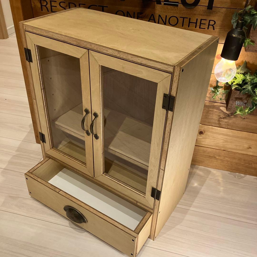 食器棚②　キャビネット　アンティーク　ハンドメイド　木製