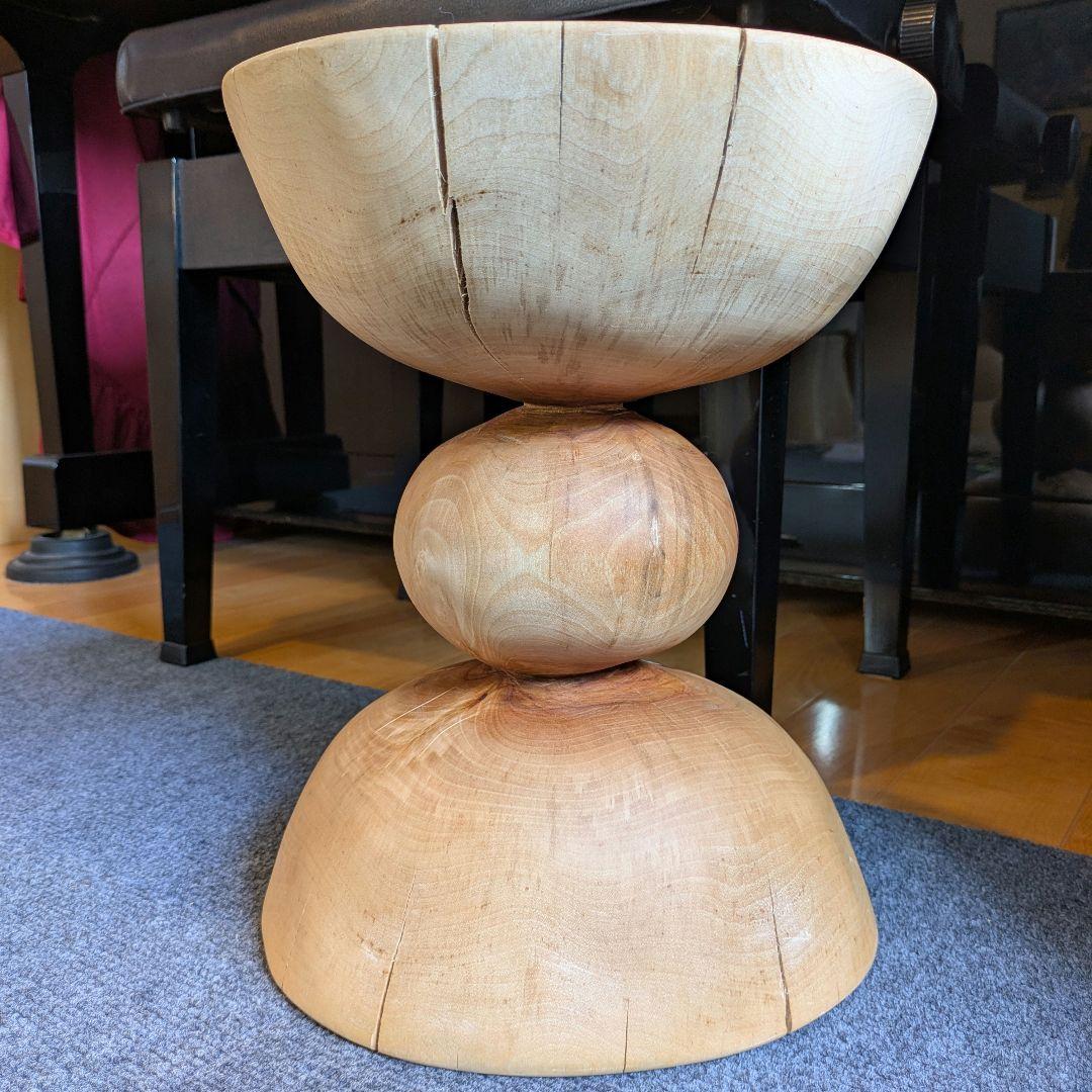 水目桜　天然木　切り株　丸太　椅子　スツール　高さ約35㎝