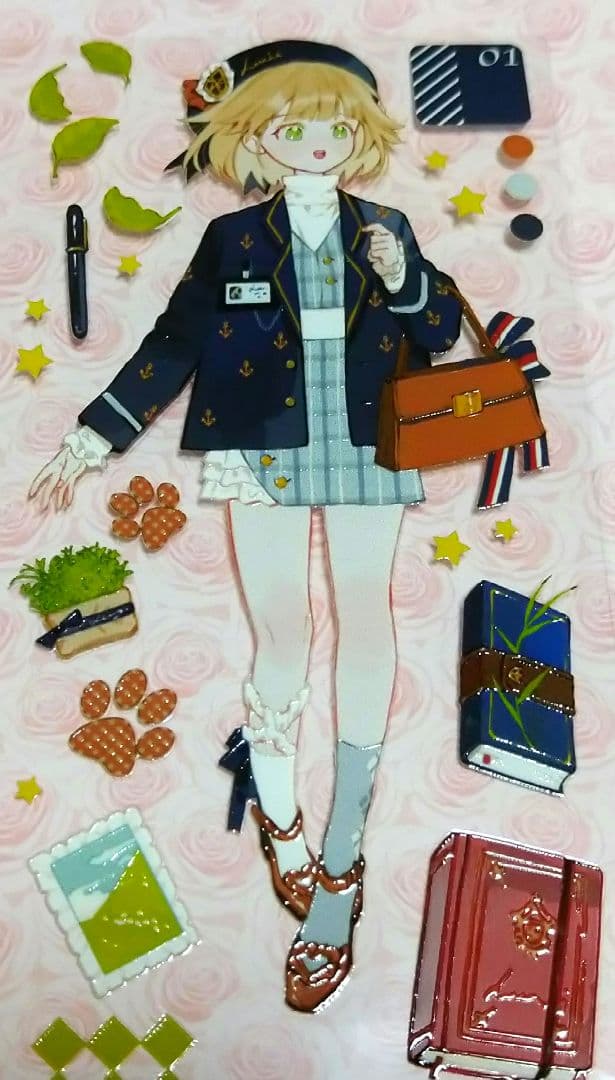 ☆のこり１☆J511＃学院囡囡(水晶)能猫日记切り売り海外人物マステ女の子