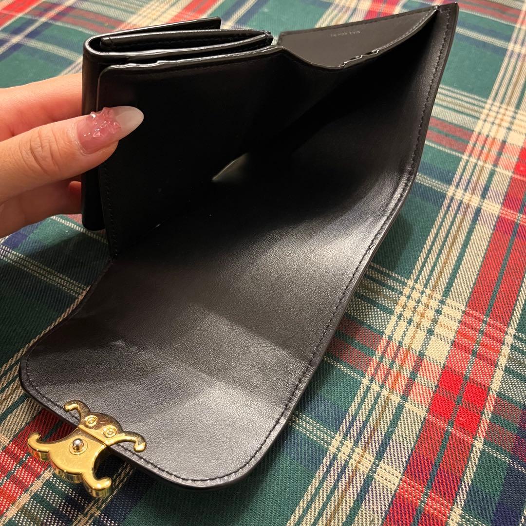 セリーヌ スモール フラップウォレット トリオンフ ブラック